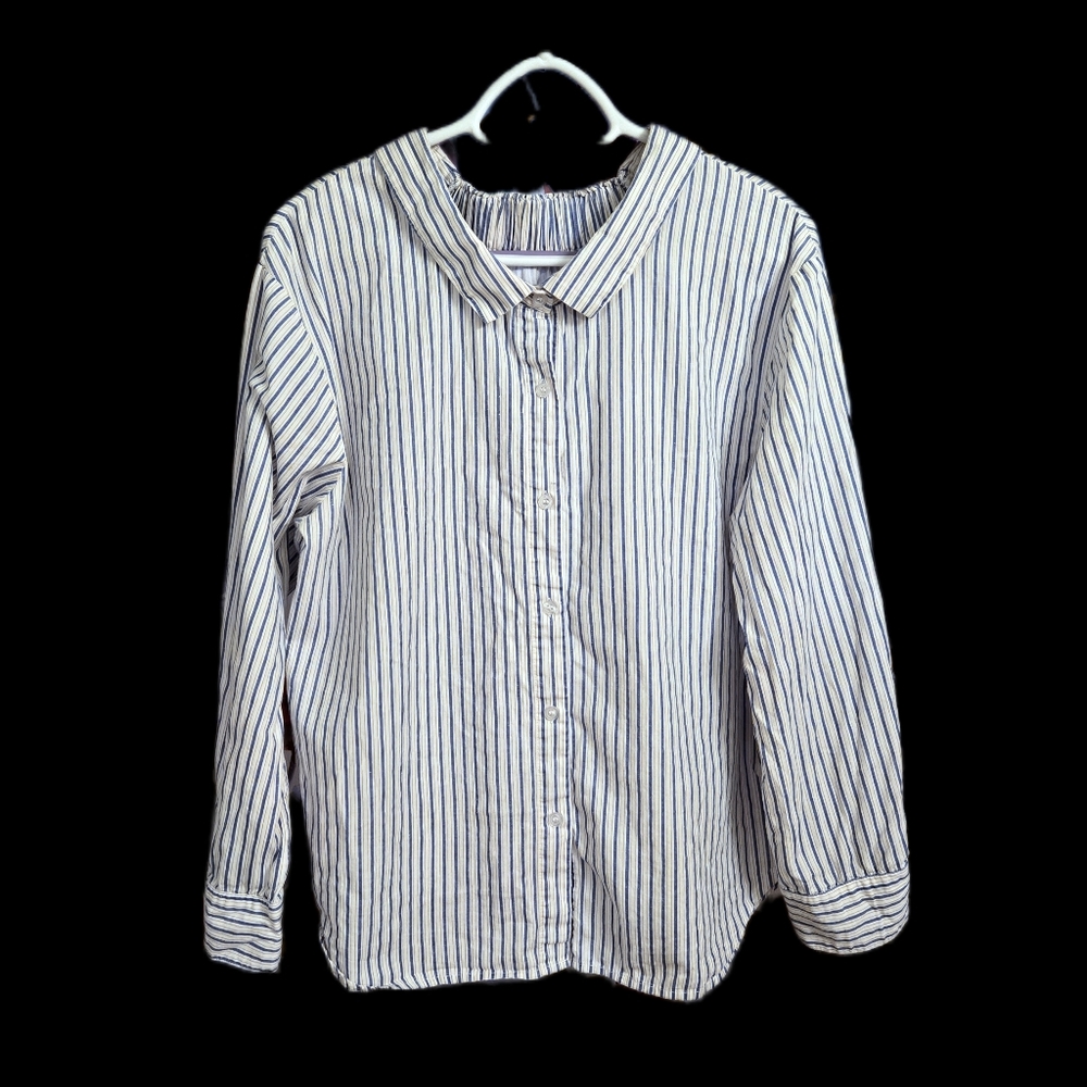 Striped Button-Up Shirt